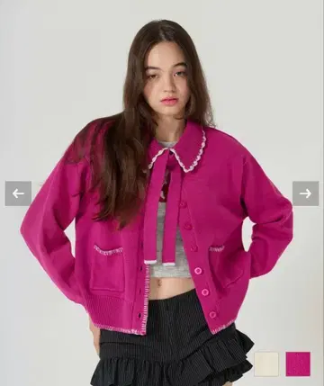 핸드 스티치 니트 자켓 TINA: JOJUN