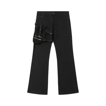 LGB 블랙 플레어 워크 팬츠 다기능 포켓 부착 [ 남녀 같은 형태 ]