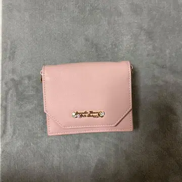 핑크 합성 피혁 카드 케이스