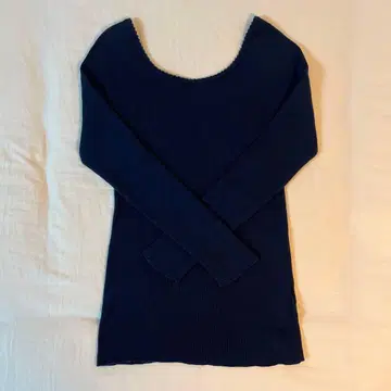 MACPHEE 코튼 리브 긴팔 스웨터