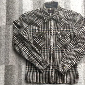 R.J.B 체크 무늬 긴팔 셔츠 웨스턴 36