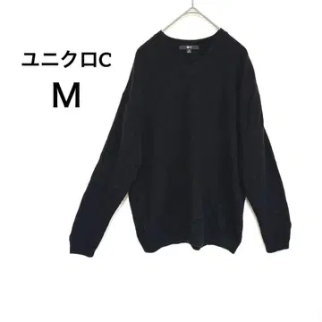 유니클로C 캐시미어 릴랙스 V넥 스웨터 블랙 [M]