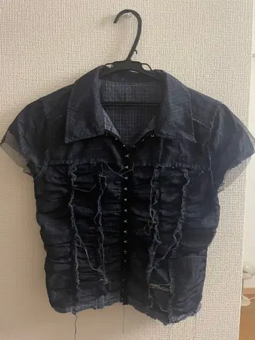 리버서블 시어 레이어드 체크 셔츠 PRANK PROJECT