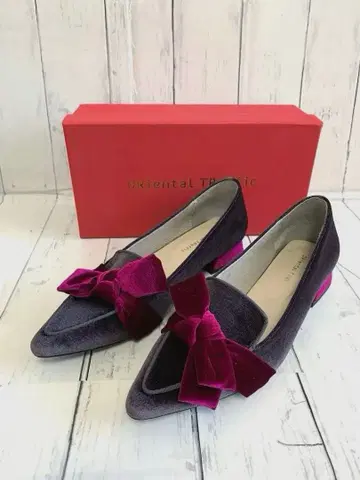 ORiental TRaffic 벨벳 리본 펌프스