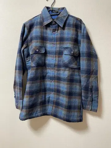 [ 빈티지 Eastmoor 울 체크 셔츠 M 한국제 충전솜 라이너