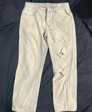 데미지 데님 팬츠