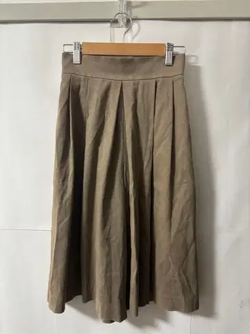 [ 당일 발송 ] F 베이지 플리츠 슬랙스 팬츠 하이 허리밴딩