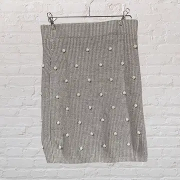 11986 이이하픈월드갤러리 니트 스커트 펄 워셔블 M