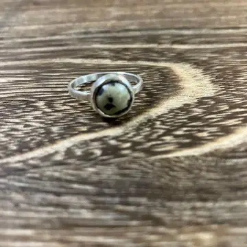 실버 도트 무늬 반지