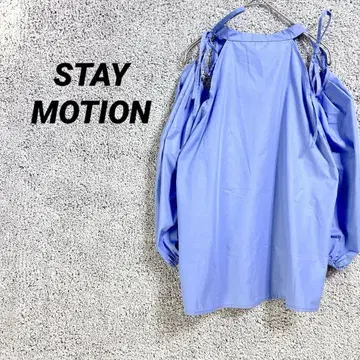 3331 스테이 모션 7부 소매 셔츠 상의 티셔츠 오픈 숄더 시스루