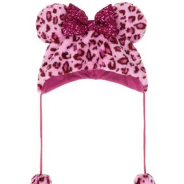 핑크 레오파드 무늬 팬 캡