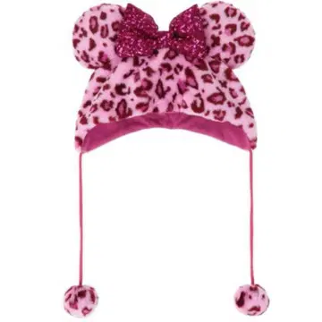 핑크 레오파드 무늬 팬 캡