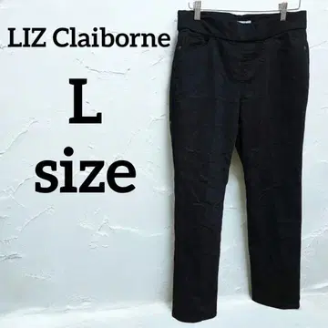 LIZ Claiborne [ L ] 블랙 캐주얼 팬츠 성숙 캐주얼 무지