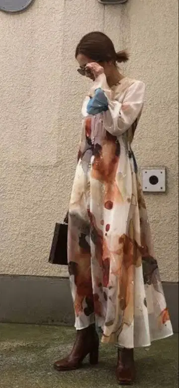 Ameri UNDRESSED AMELIA INK ART DRESS