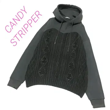 새상품급 캔디 스트리퍼 이소재 후드티 오버 사이즈 니트 맨투맨