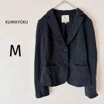 쿠미교쿠 테일러드 자켓 포멀 울 100% 네이비 M