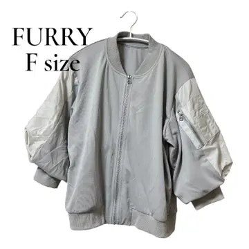 FURRY 그레이 자켓 F 사이즈 7부 소매 길이