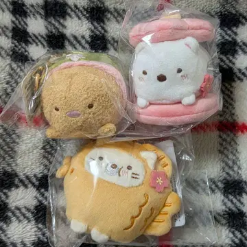 스미코구라시 와가시 봉제 인형 3개 세트 돈카츠 시로쿠마 고양이