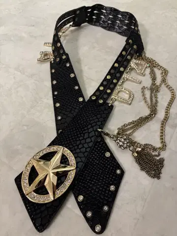 원조 d.i.a. 헤이세이 갸루 스타 버클 벨트 블랙