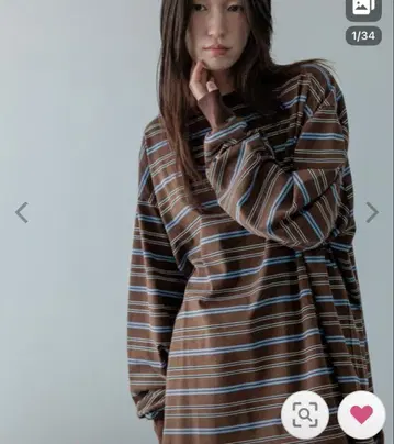 로리즈팜 t셔츠 [ LFM(U) ] 크루넥 보더T/LS