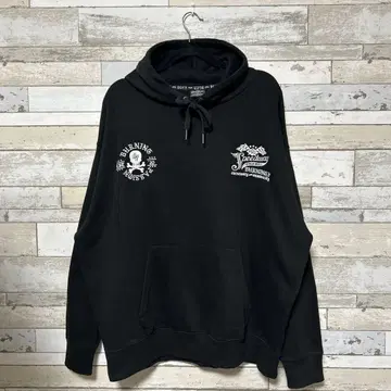 Y2K BURNING PASSION 블랙 후드티