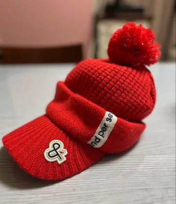 and per se 앤퍼시 골프 니트 모자 니트 캡 빨간색 네이비