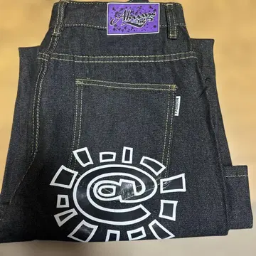 Allways 다크 데님 로고 팬츠