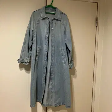 ZARA 데님 코트 L 사이즈 라이트 블루