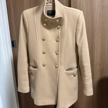 Manteco 베이지 울 피코트