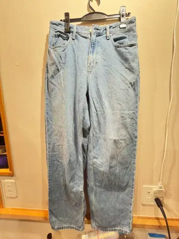 와이드 스트레이트 데님 30 사이즈 유니클로