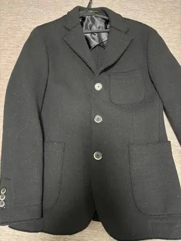 BARENA 발레나 블랙 테일러드 자켓 울 혼방 소재