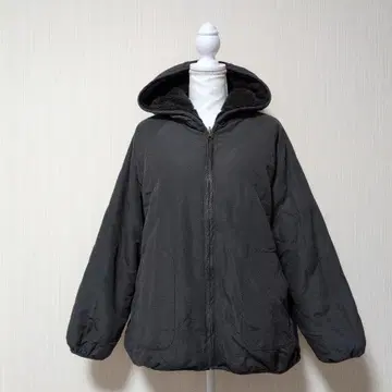 SamansaMos2 blue 후드 부착 리버서블 보아 블루종