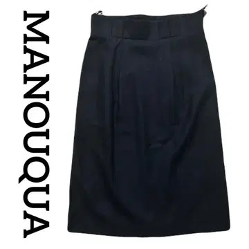 새상품급 MANOUQUA 마노크 스커트 타이트 무릎 기장 블랙 M 사이즈
