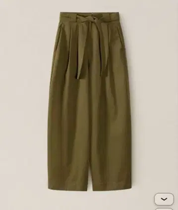 Pot 2way 팬츠 올리브 와이드 팬츠