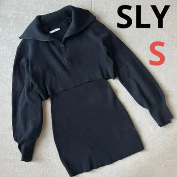 SLY 빅 칼라 집업 2P 숏 원피스 S