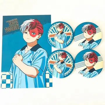 나의 히어로 아카데미아 아메리칸 레트로 매트 캔뱃지 엽서 토도로키 쇼토