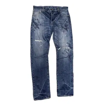 swagger 데님 사이즈 30 블루 페인트 가공 y2k 헤이세이