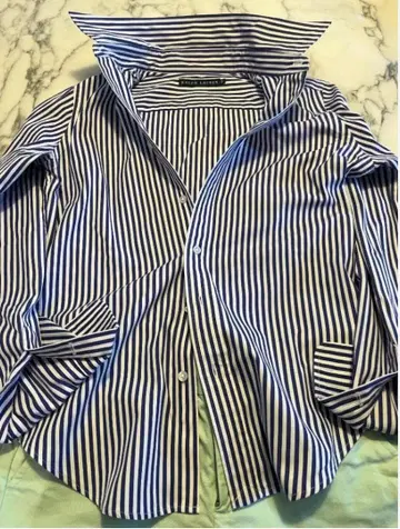 랄프 로렌 와인 포인트 자수 소매 코튼 포플린 셔츠 size 9