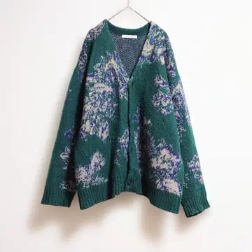 d 저널 스탠다드 남성용 가디건 모헤어 니트 올 패턴 레트로