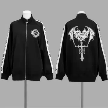 DimMoire 디무모아르 로고 프린트 저리 상의 BLACK