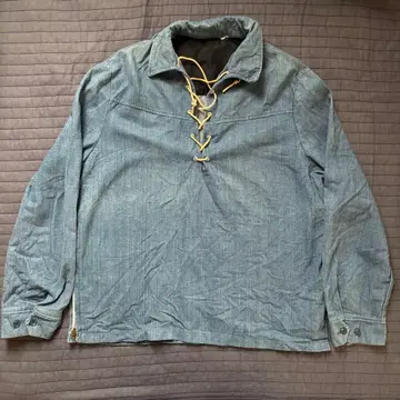 70s knowm 레이스업 풀오버 데님 빈티지