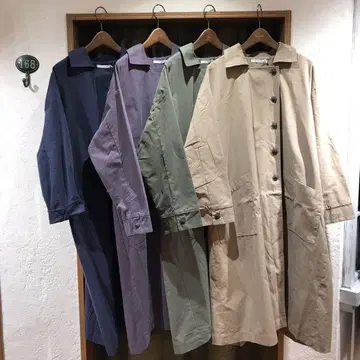 SUNVALLEY 퍼플 롱 코트