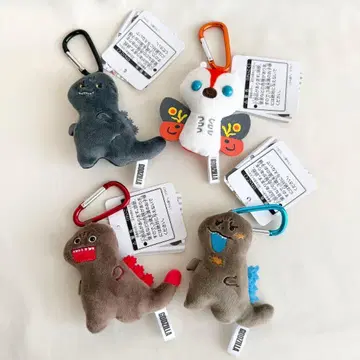 고질라일지도? 카라비너 마스코트 봉제 인형 4종 모스라