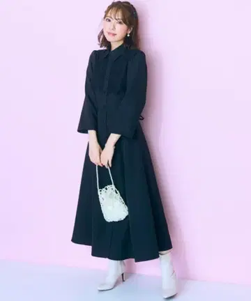 카라 레이스 디자인 원피스 marun 빅 사이즈