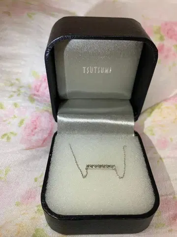 TSUTSUMI 실버 바 목걸이