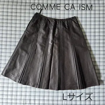 COMME CA ISM 플리츠 스커트 L 사이즈 다크 브라운