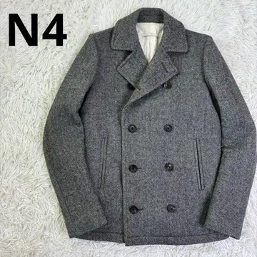 N4 에포어 헤링본 무늬 P 코트 피코트 M 사이즈