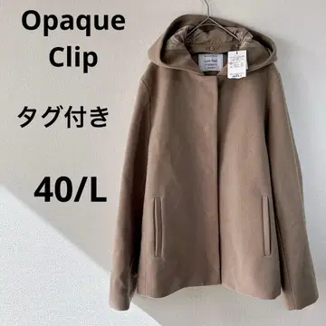 미사용 오파크 클립 [40] 후드 부착 자켓 노카라 코트