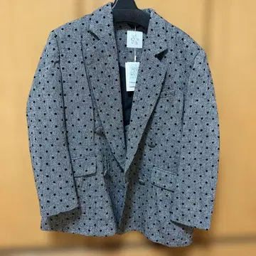 searoomlynn 도트 무늬 테일러드 자켓 그레이 택 포함