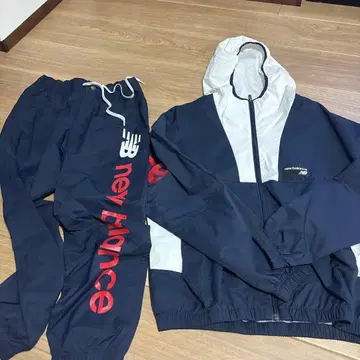 new balance 후드 부착 저지 네이비